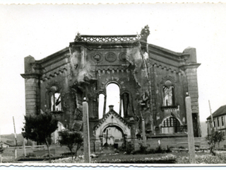 Demolición del frontis de la catedral