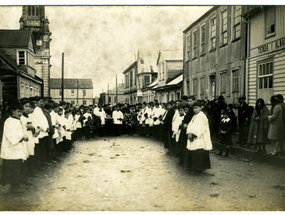 Funeral por las calles de Ancud