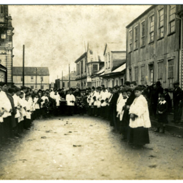 Funeral por las calles de Ancud