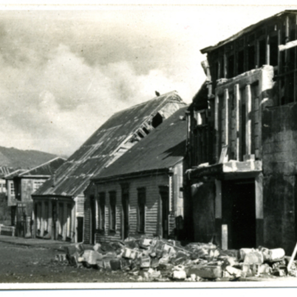 Destrucción en calle Chacabuco