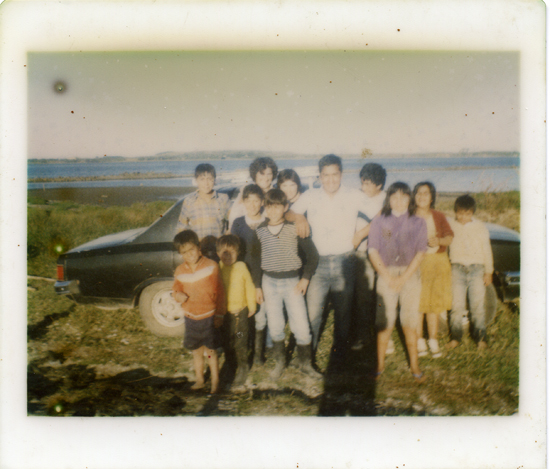 Familias en la pasarela de Pupelde Familias en la pasarela de Pupelde