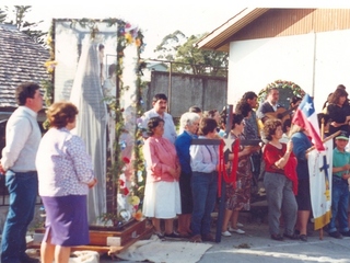 Procesión de la virgen del Carmen en el Centro de Detención Preventiva