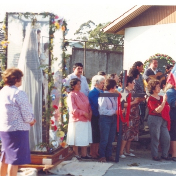 Procesión de la virgen del Carmen en el Centro de Detención Preventiva