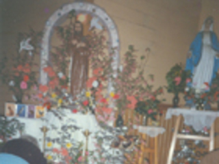 Decoración del altar de la Iglesia San Francisco