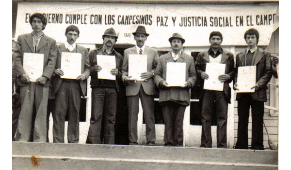 Entrega de tierras del fundo Loncopán