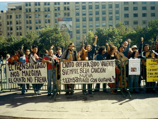 Manifestación de cantores urbanos