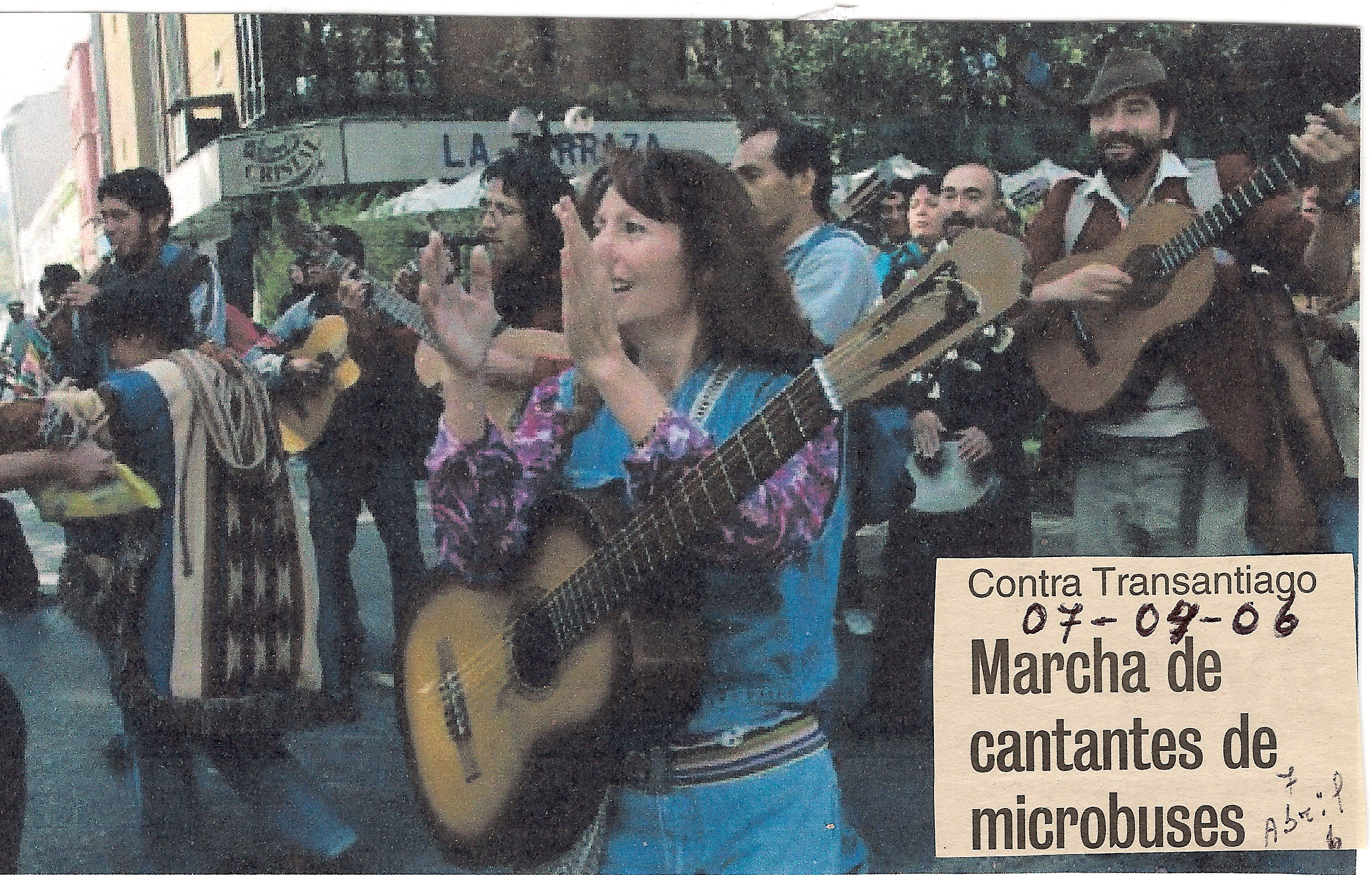 Manifestación de cantores urbanos