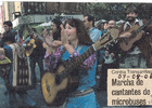 Manifestación de cantores urbanos