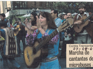 Manifestación de cantores urbanos