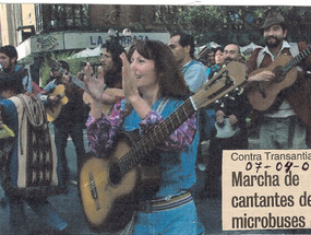 Manifestación de cantores urbanos