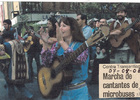 Manifestación de cantores urbanos