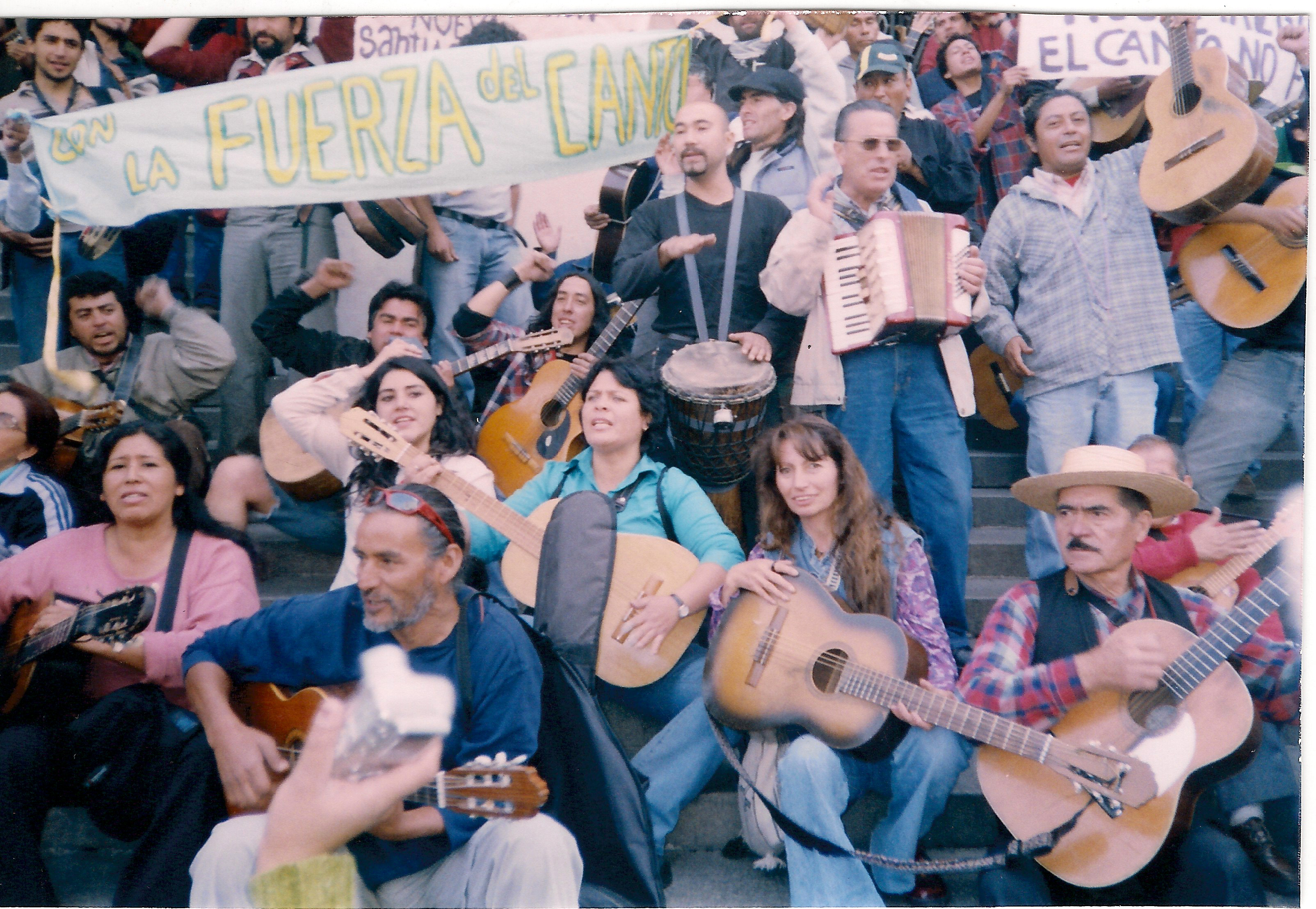 Manifestación de cantores urbanos