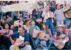 Manifestación de cantores urbanos