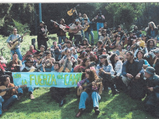 Manifestación de cantores urbanos