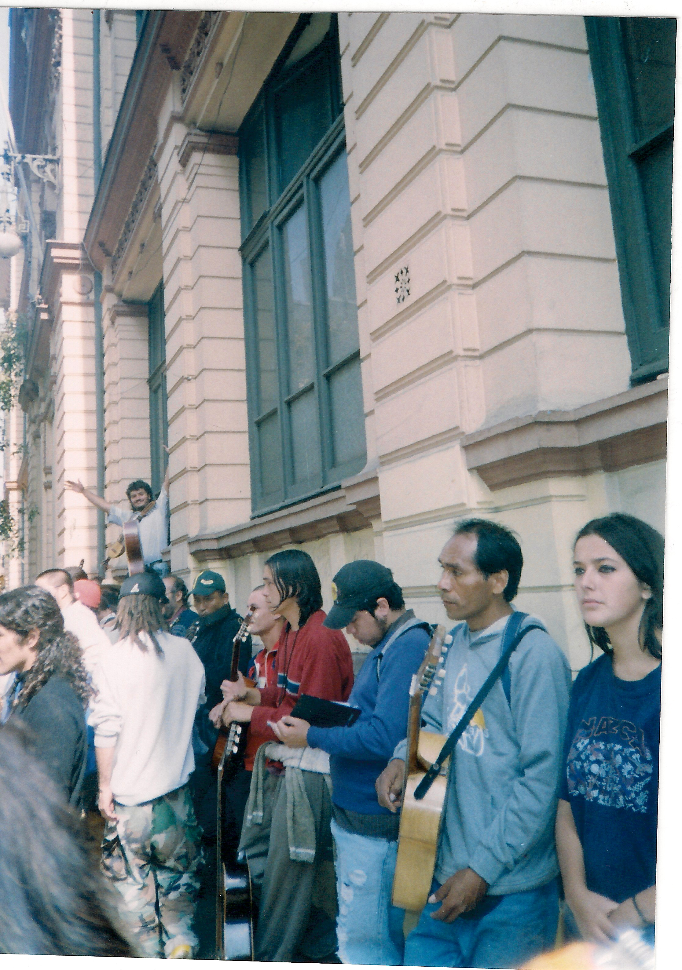 Manifestación de cantores urbanos