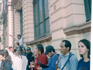 Manifestación de cantores urbanos