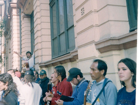 Manifestación de cantores urbanos