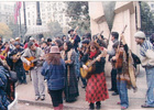 Cantores urbanos se manifiestan en La Moneda