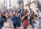 Cantores urbanos se manifiestan en La Moneda