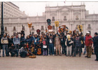 Cantores urbanos se manifiestan en La Moneda