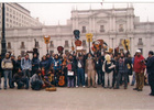 Cantores urbanos se manifiestan en La Moneda