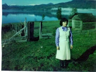 Ida Melania Panguilef en el Lago Maihue Ida Melania Panguilef en el Lago Maihue