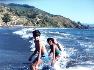 Primos en la playa