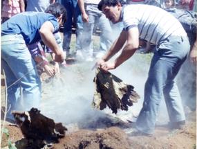 Destape de curanto en hoyo