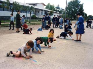 Juegos en la plaza de Máfil