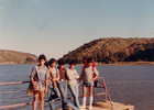 Amigos en la laguna de Cáhuil