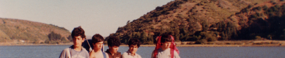 Amigos en la laguna de Cáhuil