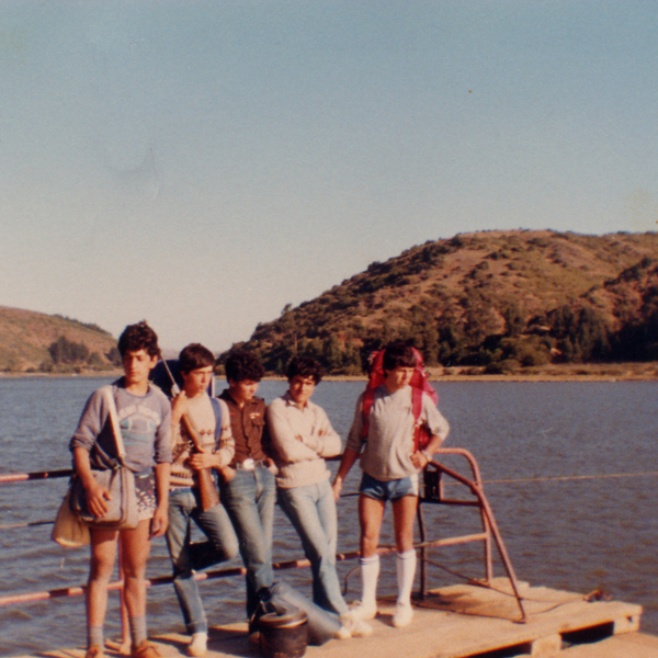 Amigos en la laguna de Cáhuil