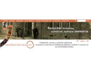 Imágen que grafíca la página de inicio del Programa Memorias del siglo XX de la DIBAM Imágen que grafíca la página de inicio del Programa Memorias del siglo XX de la DIBAM