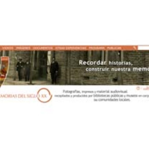 Imágen que grafíca la página de inicio del Programa Memorias del siglo XX de la DIBAM Imágen que grafíca la página de inicio del Programa Memorias del siglo XX de la DIBAM