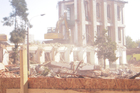 Fachada del Liceo Abate Molina luego del terremoto