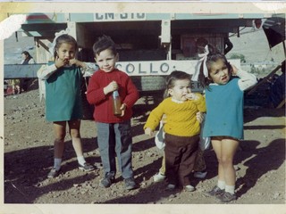 Niños en la cancha Aviación de Andacollo. Año 1969. Donación de Gabriel Cortés Araya.