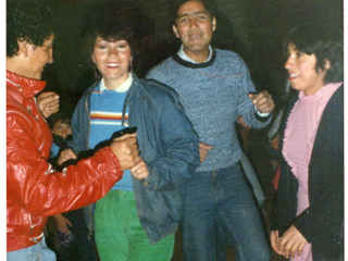 Celebración del aniversario de la población Media Hacienda. Ovalle. 18 de septiembre de 1986. Donada por Luis Humberto Cádiz