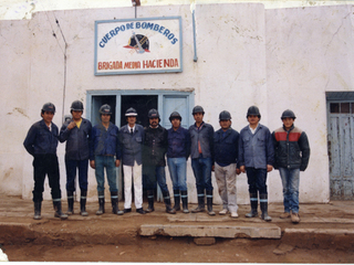 Cuartel de la brigada de bomberos de Media Hacienda. Ovalle. 1987. Donada por Luis Humberto Cádiz.