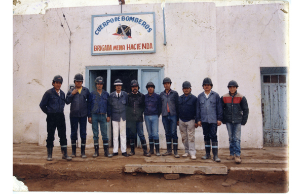 Cuartel de la brigada de bomberos de Media Hacienda. Ovalle. 1987. Donada por Luis Humberto Cádiz.