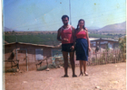 Juan Cádiz y Raquel Morgado en su casa ubicada en la quebrada El Ingenio, Ovalle. Donada por Luis Humberto Cádiz.