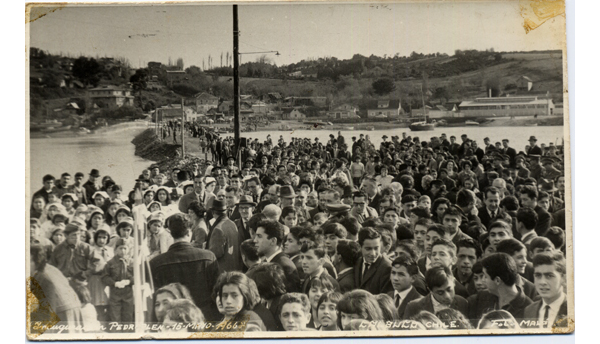 Inauguración del piedraplén. Calbuco. 15 de mayo de 1966. Donada por Manuel López Léniz.