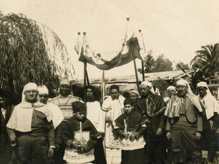 Celebración de Cuasimodo. Pudahuel. Año 1954. Donada por Martina Allende.