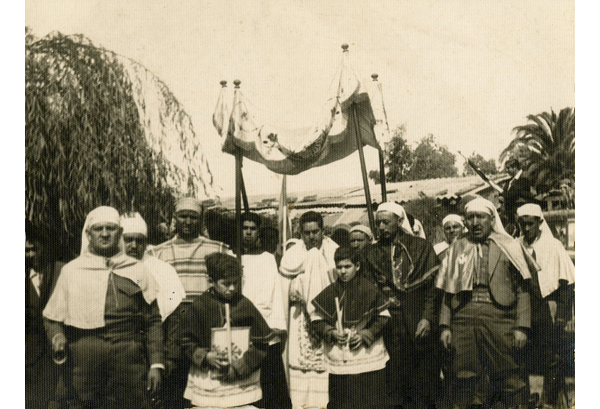 Celebración de Cuasimodo. Pudahuel. Año 1954. Donada por Martina Allende.