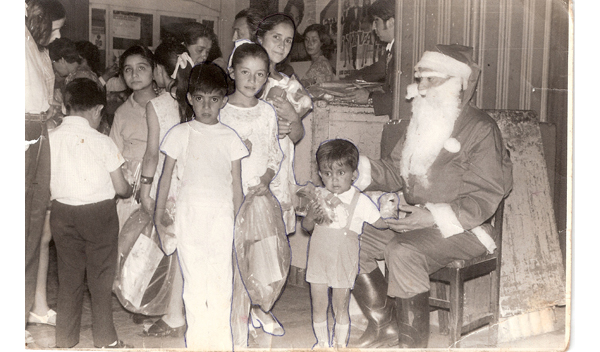 Celebración de Navidad en Pudahuel. 25 de diciembre de 1972. Donado por Jesús Mardones y Rosa Caihuante.