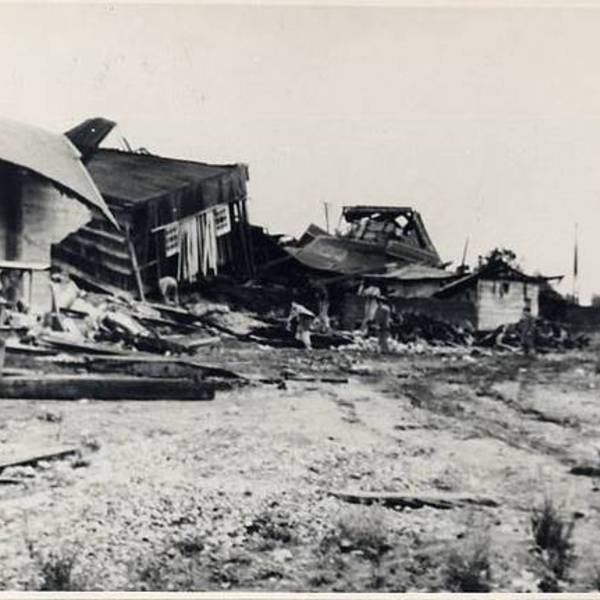 Bodega en ruinas después del terremoto de 1960