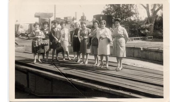 Funcionarias del ferrocarril Arica-La Paz