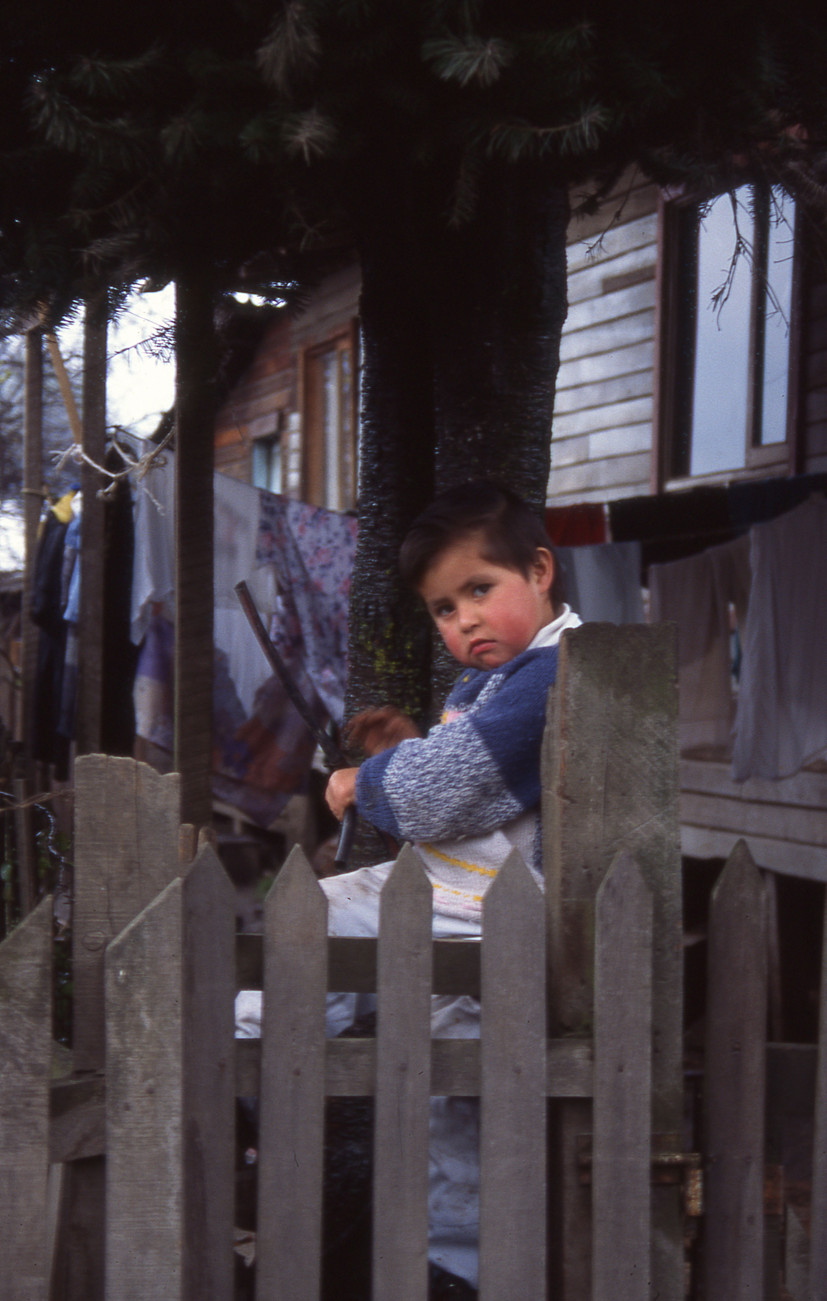 Niño de la población Lolquellén