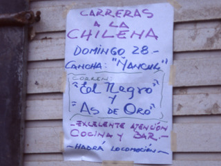 Invitación a carreras a la chilena