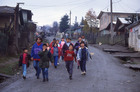 Niños de la población Lolquellén