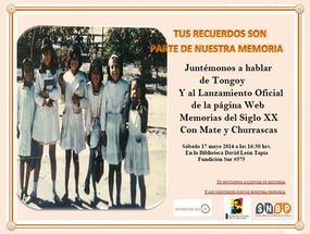 Lanzamiento del sitio web de Memorias del Siglo XX en la biblioteca de Tongoy. 17 de mayo de 2014.